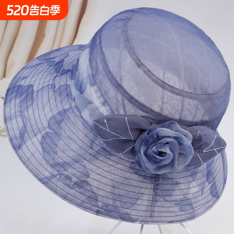 夏天中老年人妈妈遮阳帽薄款防晒帽奶奶盆帽太阳帽透气渔夫帽凉帽