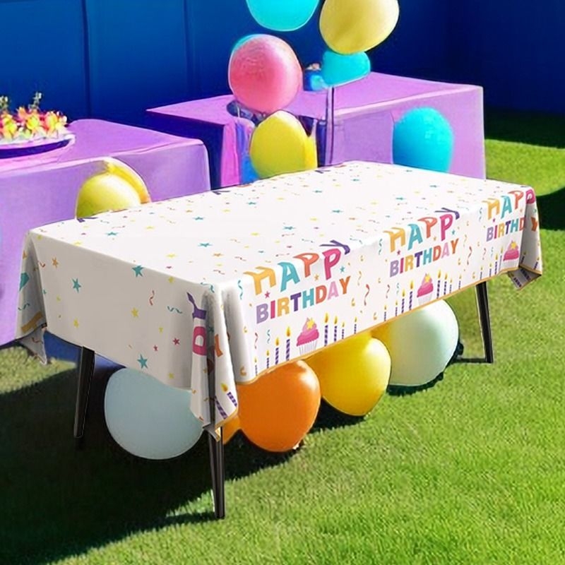女孩生日场景布置装饰儿童男孩十岁party派对桌布10周岁台布氛围