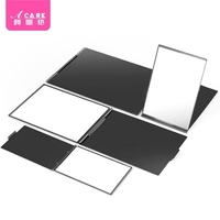 鏡子/方鏡/鋁A1PQ0-翻蓋化妝鏡子便攜式隨身小號(hào)女折疊學(xué)生薄簡(jiǎn)
