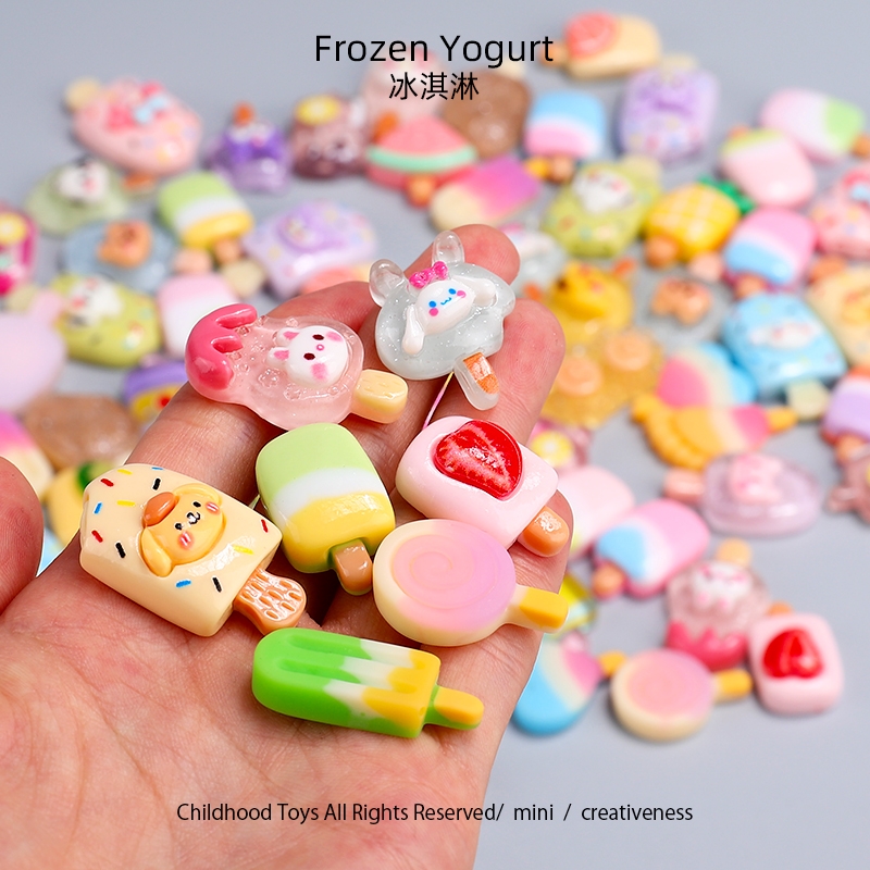 diy食玩冰淇淋迷你过家家仿真模型娃娃屋微缩玩具盲袋朋友礼物