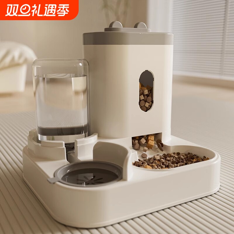 自动猫咪喂食器狗碗宠物碗猫盆二合一饮水机猫碗宠物用品大容量