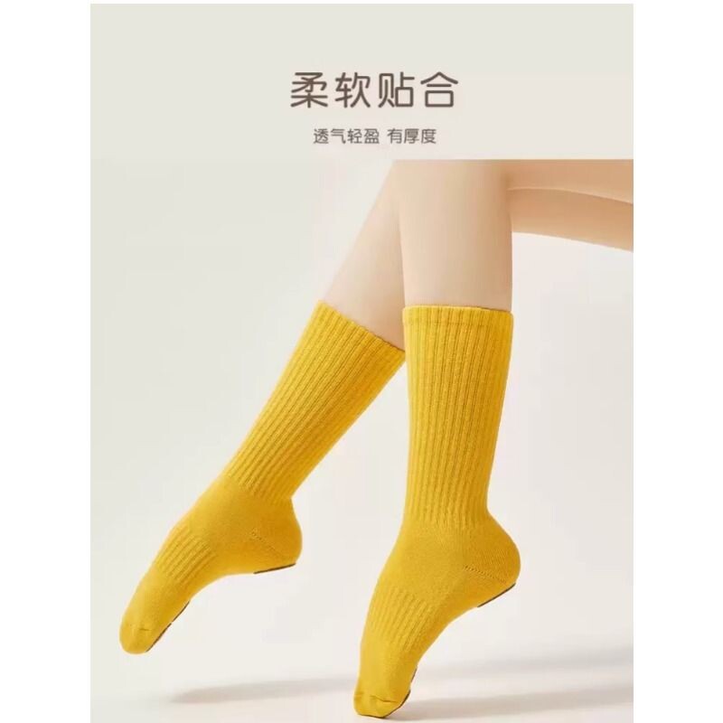 舞蹈中筒袜室内瑜伽舞蹈中筒基训袜现代舞夏季成人袜女练功防滑袜