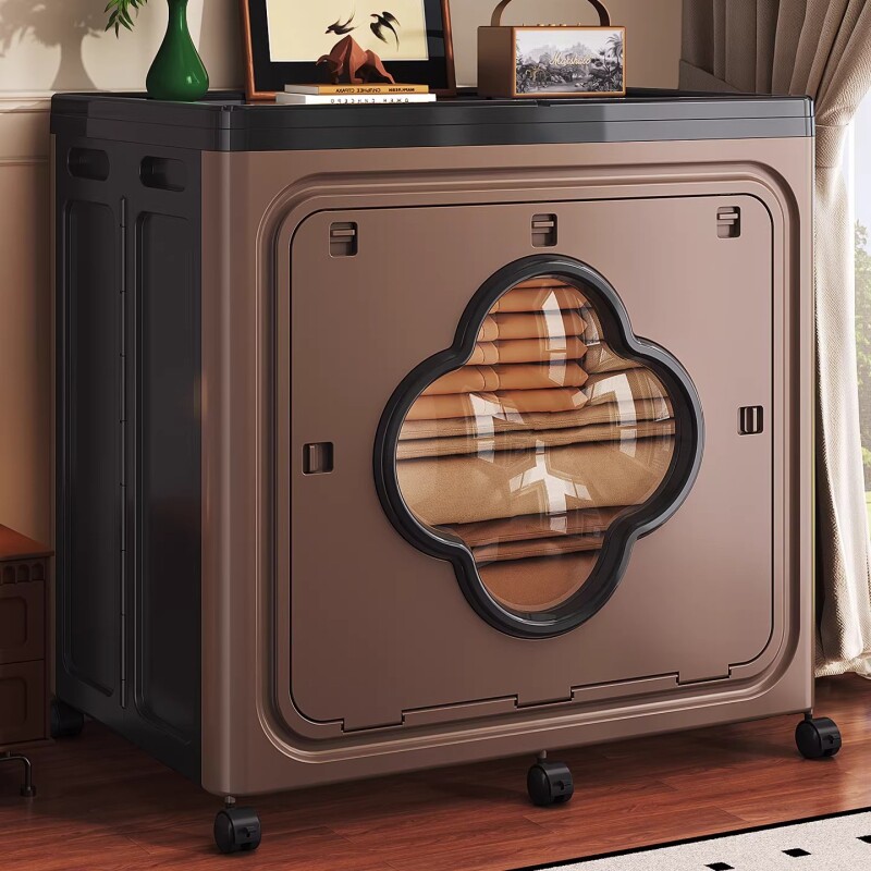 衣服收纳箱家用大容量超大换季衣物厚被整理箱带轮可移动储物箱子