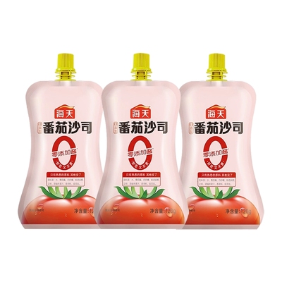 海天0添加番茄沙司120克（挤挤装）*3袋