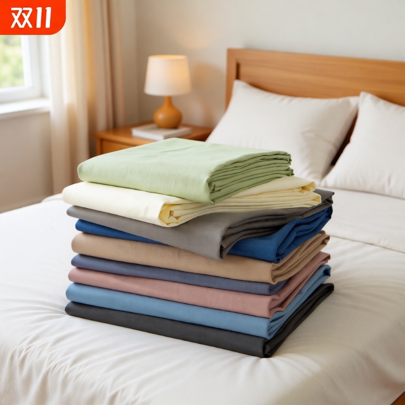 全棉纯色床单三件套|千人加购