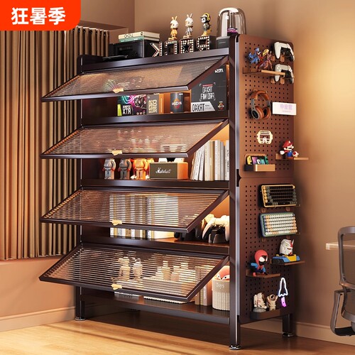 钢制书架带门防尘展示柜