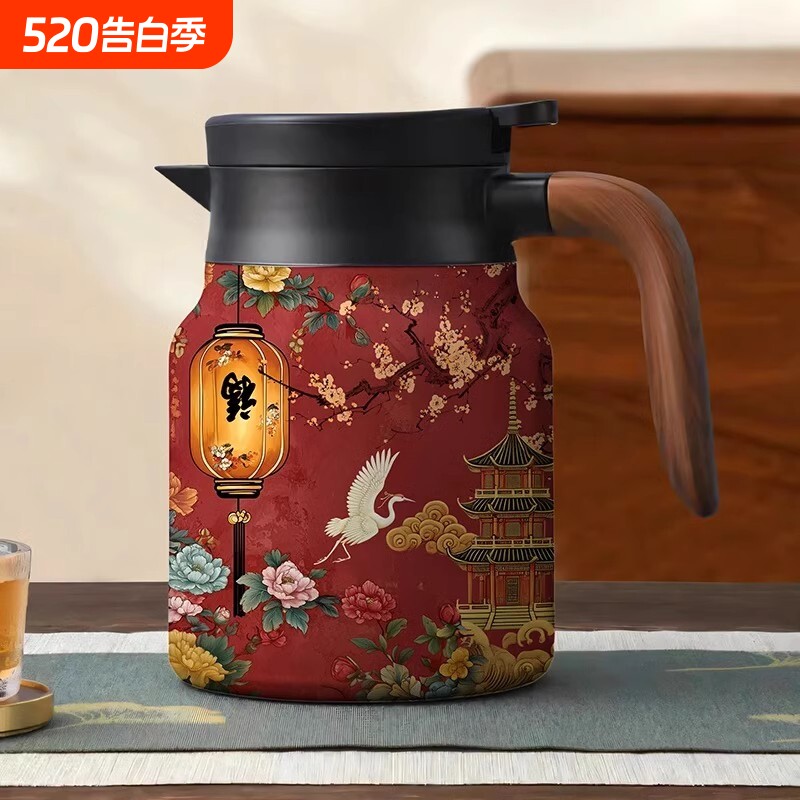 保温壶家用大容量泡茶壶热水瓶暖水壶新款国潮闷茶焖茶壶复古白茶
