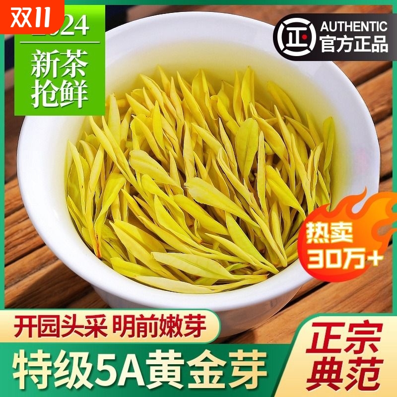 浙江珍稀白茶2025年新茶明前特级黄金芽茶叶礼盒装绿茶独