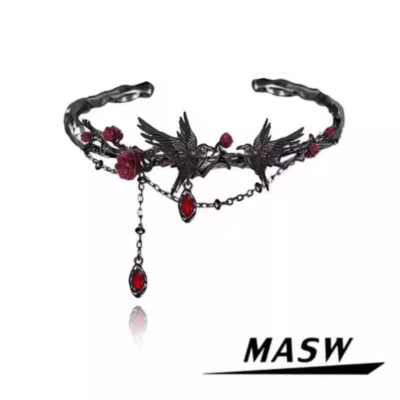 原创设计荆棘系列暗黑甜酷玫瑰乌鸦手镯创意高级感手环高颜值手饰