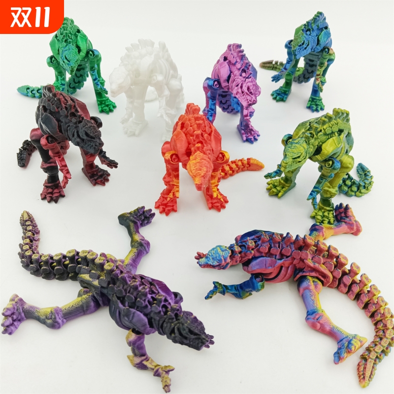 3d打印骷髅儿童怪兽恐龙模型摆件骨架哥斯拉玩具手办礼物可动关节