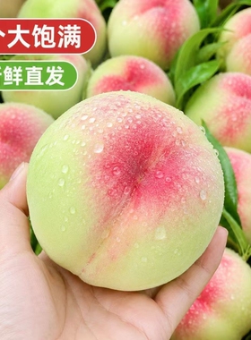 【超甜】脆甜青皮蜜桃水蜜桃新鲜绿色桃子香甜多汁当季整箱批发价