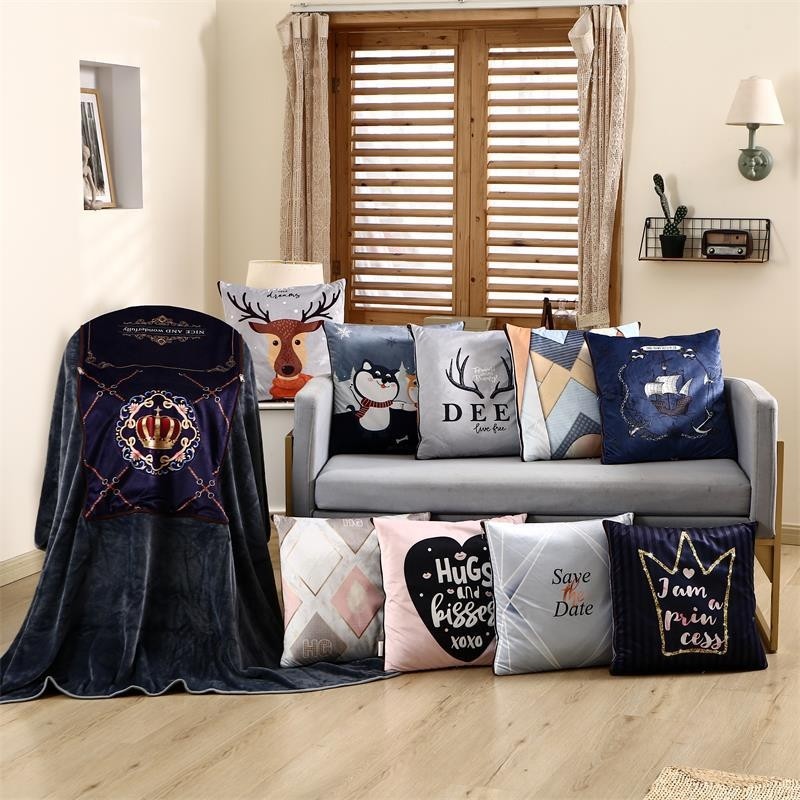 法兰绒抱枕被抱枕毯子二合一两用车载办公室午睡毛毯靠垫卡通图案,居家布艺,抱枕被,淘宝优惠券,粉丝福利购,淘宝优惠卷