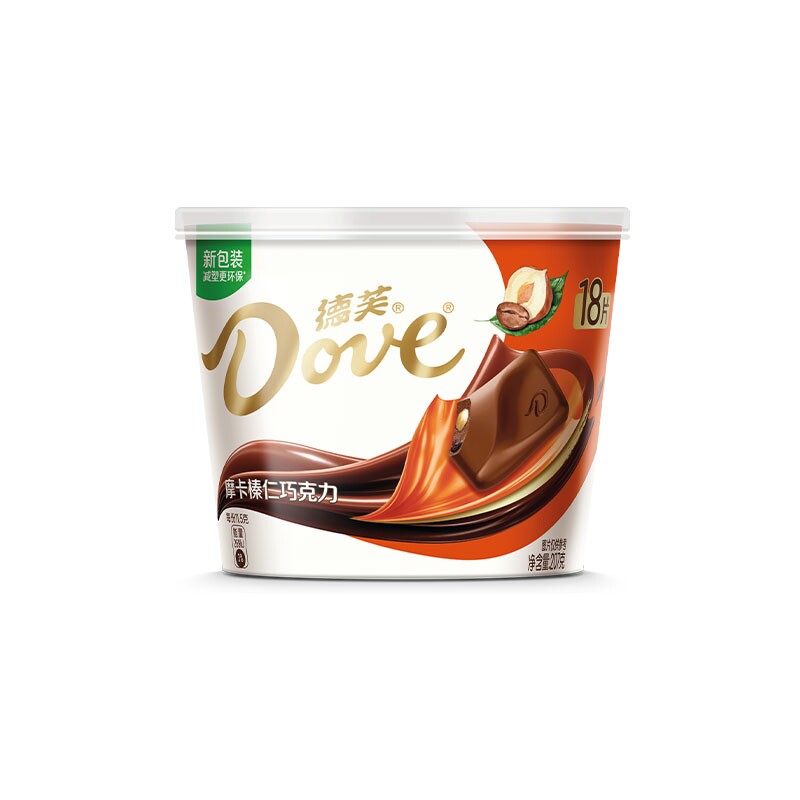 德芙巧克力分享休闲零食巧克力碗装207g*1碗/2碗