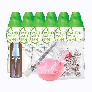 屈臣氏蒸馏水280ml*6瓶装美容湿敷水疗医用无菌敏感皮肤补水蒸脸