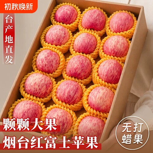 烟台红富士苹果现摘应当季新鲜水果整箱山东脆甜冰糖心精品丑苹果