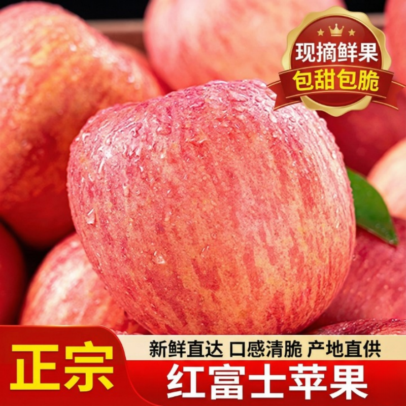 陕西正宗红富士苹果产地直发整箱包邮当季新鲜水果脆甜可口现摘,水产肉类/新鲜蔬果/熟食,苹果,淘宝优惠券,粉丝福利购,淘宝优惠卷