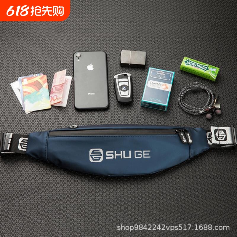 批发跑步腰包斜挎两用运动包男女时尚潮流款带灯胸包户外手机腰包