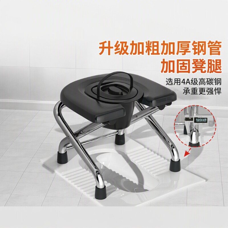 折叠可移动老人坐便椅|千人加购图片