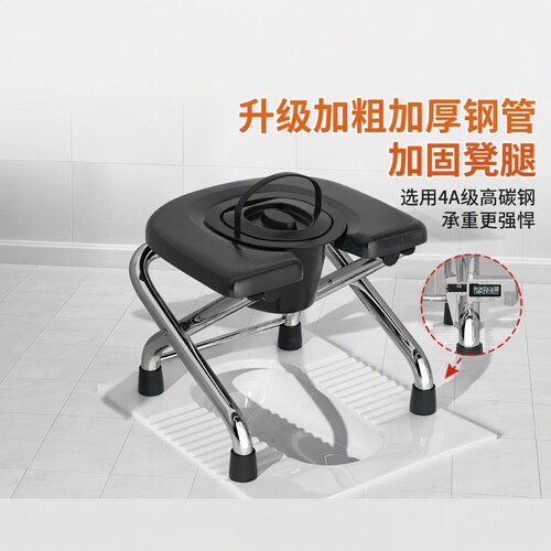 折叠可移动老人坐便椅|千人加购