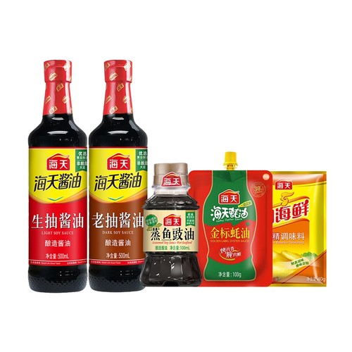 海天生抽老抽酱油500ml*2