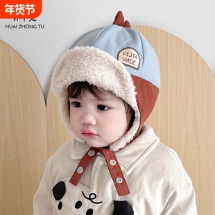 宝宝帽子可爱冬季雷锋帽小幼童护耳帽加厚保暖新款卡通婴童防风帽