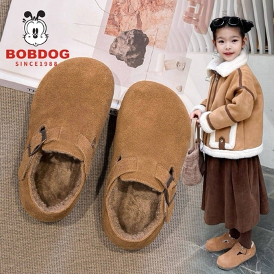 巴布豆真皮儿童勃肯鞋2025春秋新款皮鞋女童男童博肯鞋宝宝豆豆鞋