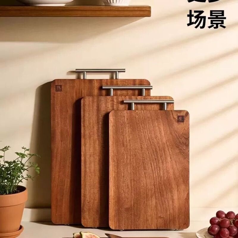 进口檀木整木菜板双面实木抗菌厨房家用砧板切菜板防霉加厚案板