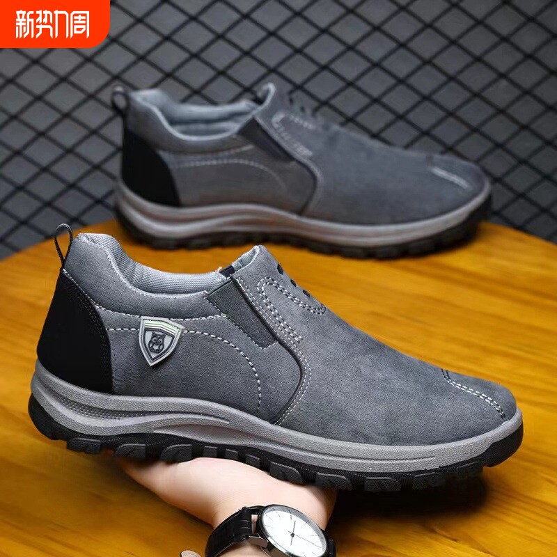 男鞋2026春季一脚蹬懒人鞋舒适百搭男士鞋休闲运动鞋厚底鞋