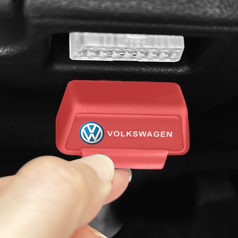 适用于大众CC迈腾桑塔纳凌度汽车改装OBD硅胶保护罩防尘套防护盖