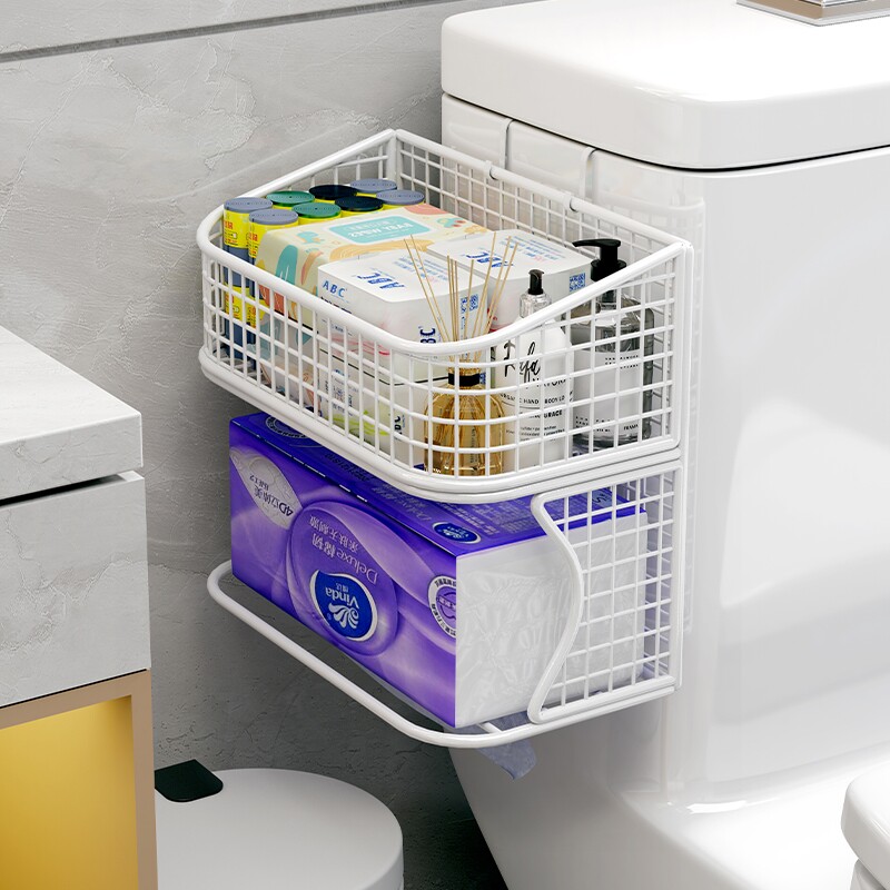 卫生间厕纸盒家用厕所马桶旁免打孔卷纸抽纸架浴室纸架卫生纸纸巾