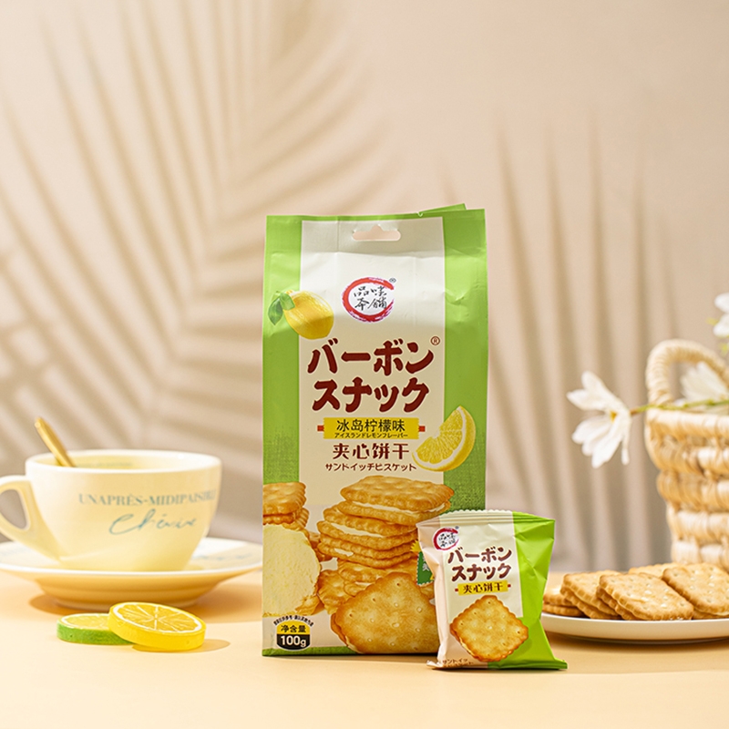 品味本铺柠檬芝士夹心饼干柠檬味