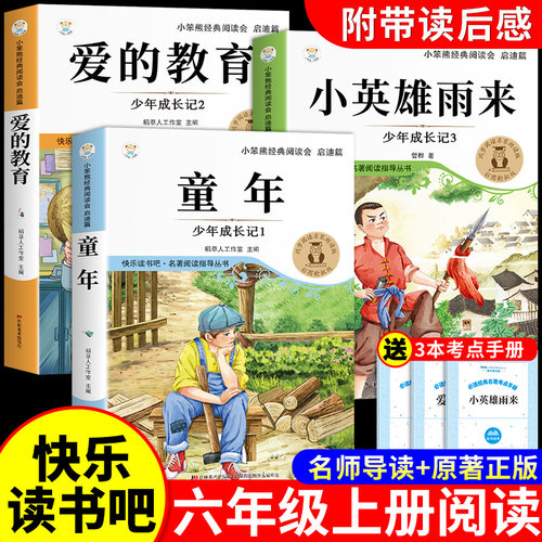 全套3册童年爱的教育和小英雄