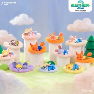 官方正品 疯狂动物城2盲盒迪士尼毛绒玩偶周边尼克朱迪警官玩具