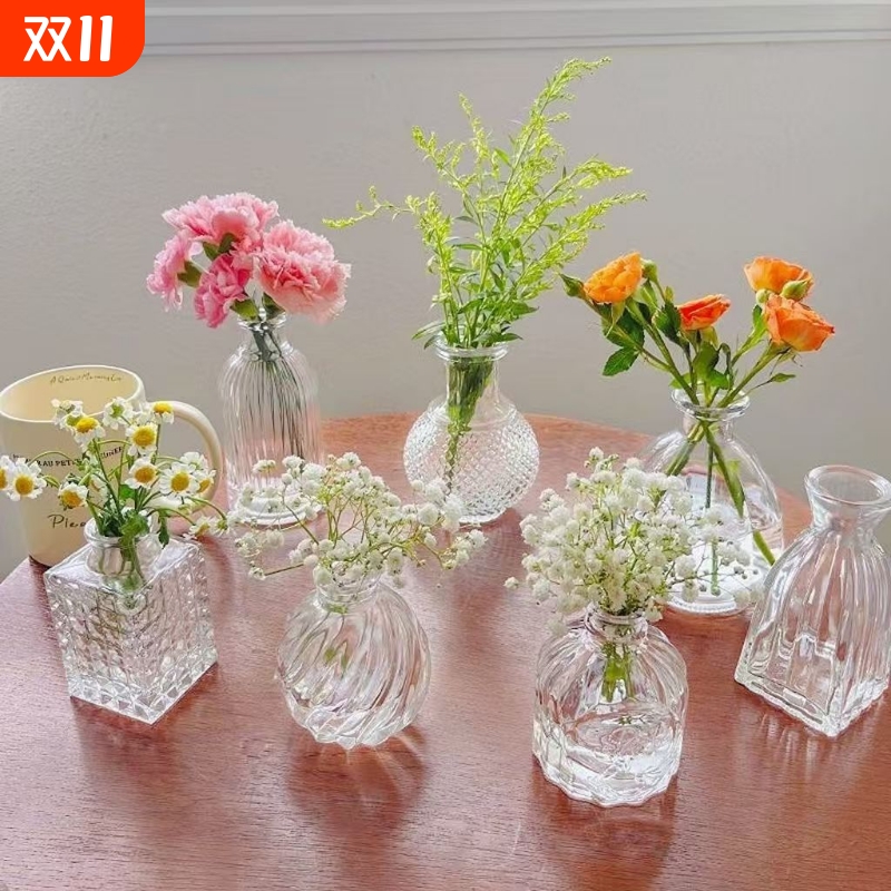 玻璃迷你小花瓶透明|千人回购