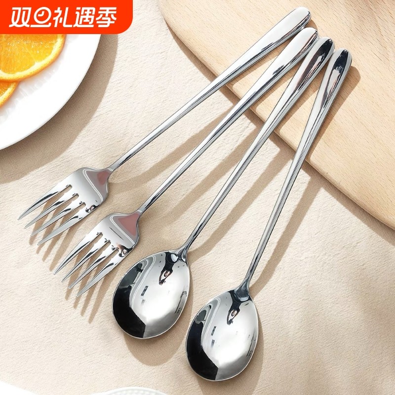 轻奢316不锈钢高级感精致勺子叉子 西餐餐具家用餐叉饭勺汤匙汤勺