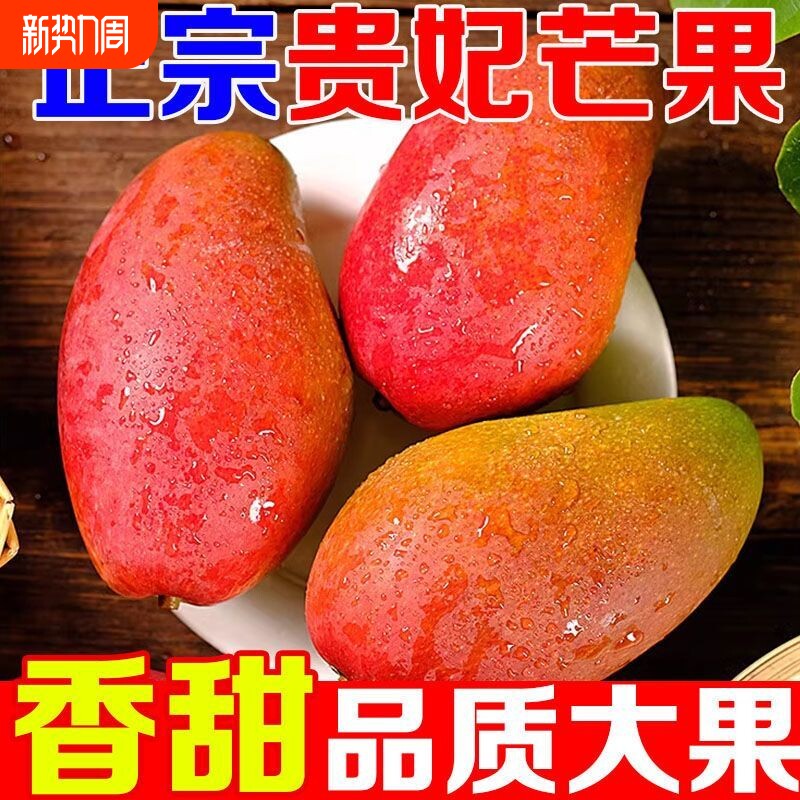海南贵妃芒树上熟三亚芒果特产当季新鲜水果特大果辣椒芒香蕉