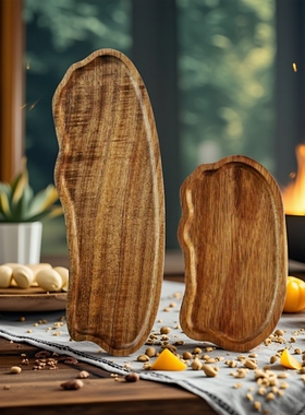 相思木托盘不规则盘子茶具茶盘点心盘寿司盘料理牛排糖果盘