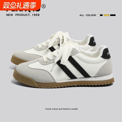 环球德训鞋女款2025夏季新款女鞋时尚百搭休闲鞋软底舒适运动鞋子