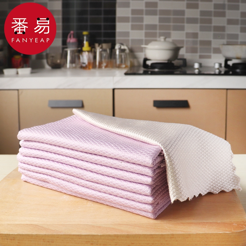 洗碗布AB1SQ0-家用厨房用品去油吸水毛巾家务擦桌子易鱼鳞