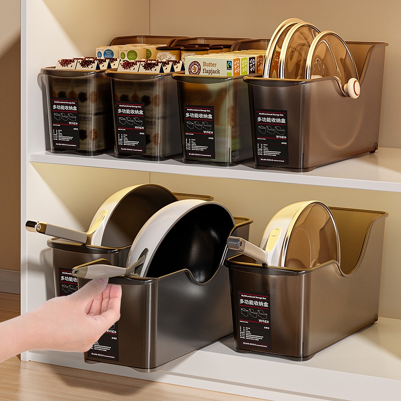 厨房多功能置物架家用整体橱柜收纳神器省空间锅具收纳盒锅盖架储