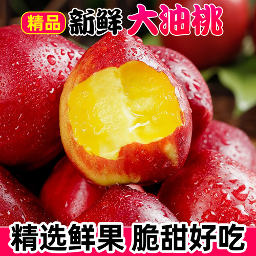 正宗油桃新鲜桃子水果当季整箱包邮孕妇黄心肉脆蜜桃采摘鲜果一颗