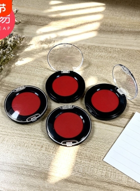 印泥C1vl001-指纹印台印泥圆形翻盖便携办公用品红色盖按手印采集