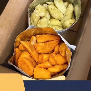 比薯条还好吃!厚切薯角脆原香土豆块条海盐芝士蒜香黄油解馋零食