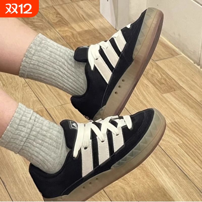 新款鲨鱼面包鞋复古运动滑板鞋时尚百搭耐磨低帮男女运动休闲鞋
