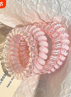 T发圈/电话线B1pl700-少女电话线发圈百搭发绳简约头绳扎头发圈