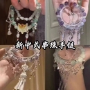 双圈手串美学狐狸可叠东方美感铃铛苗疆 灵狐手链中式 新款 爆款 长款