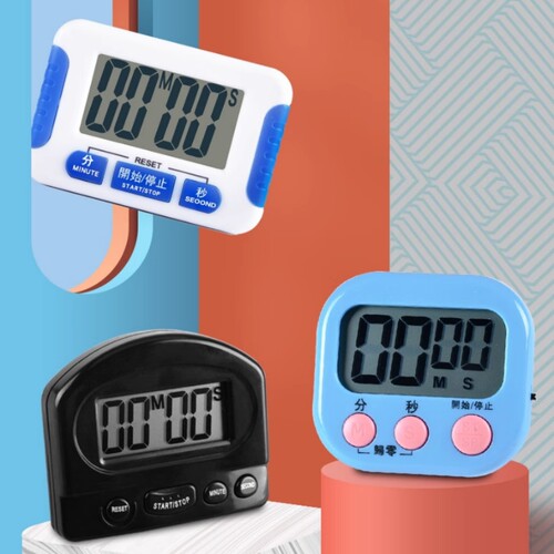 厨房定时器提醒器闹钟 正负倒计时器秒表 大屏幕电子时钟BK-331 - 封面