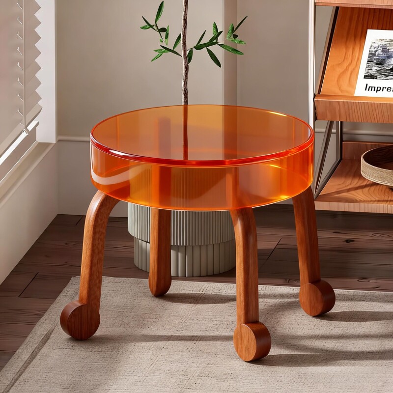 万向轮小凳子移动带轮板凳换鞋凳滑轮矮凳现代家用圆凳子轻奢久坐