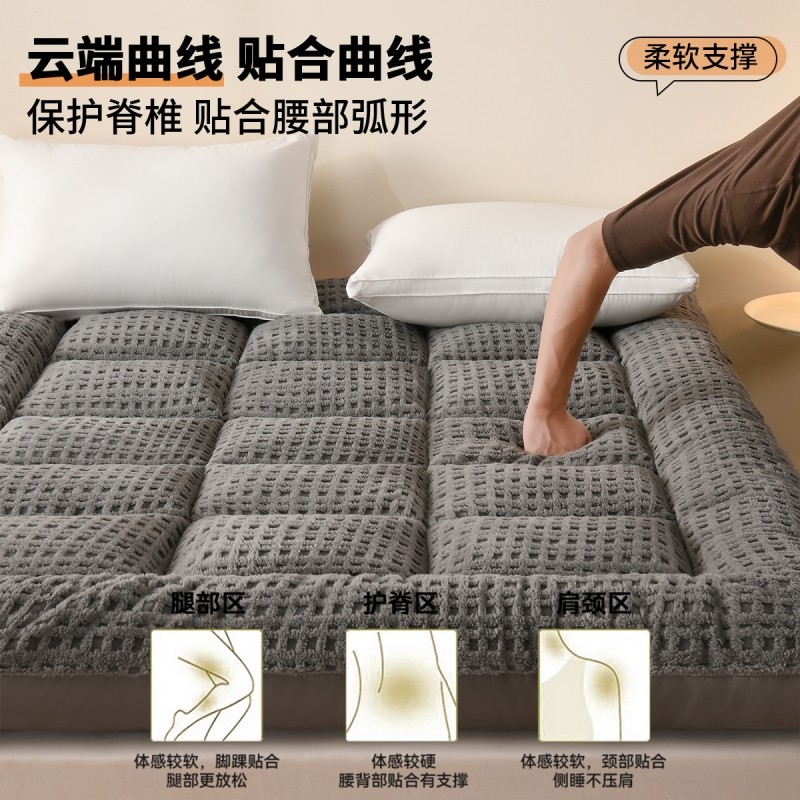 牛奶绒床褥单件加绒加厚床垫遮盖物宿舍单人冬季天多规格起