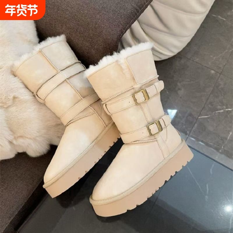 ivaj两穿雪地靴女2026新冬季厚底加绒加厚百搭鞋保暖雪地,女鞋,时尚雪地靴,淘宝优惠券,粉丝福利购,淘宝优惠卷